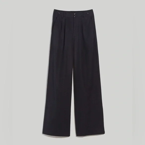 🆕 Madewell The Harlow Wide-Leg Pant Black - Picture 3 of 11